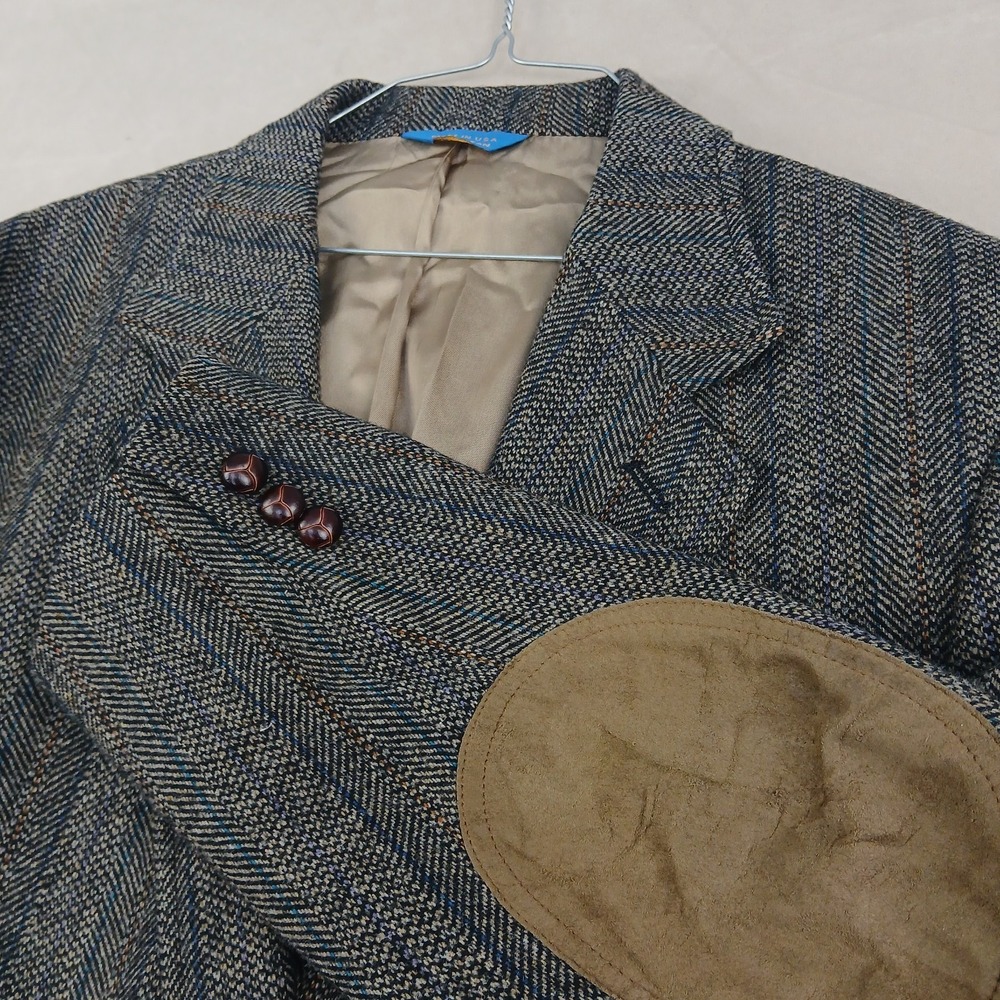 Vintage Pendleton 46L (44L) Mens Blazer Jacket Tweed Elbow Patches FLAWS 22x32‎